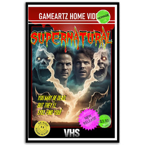 GAMEARTZ: Supernatural VHS Premium Matte Paper Poster